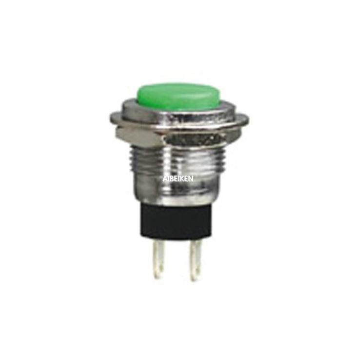 1A 250VAC Green Small Momentary Switch